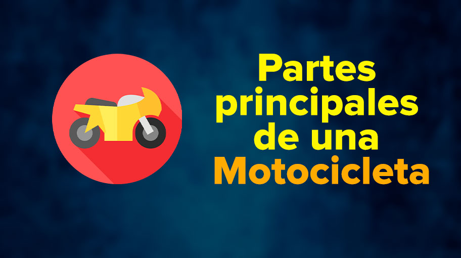 ¿Cuáles son las partes principales de una motocicleta?